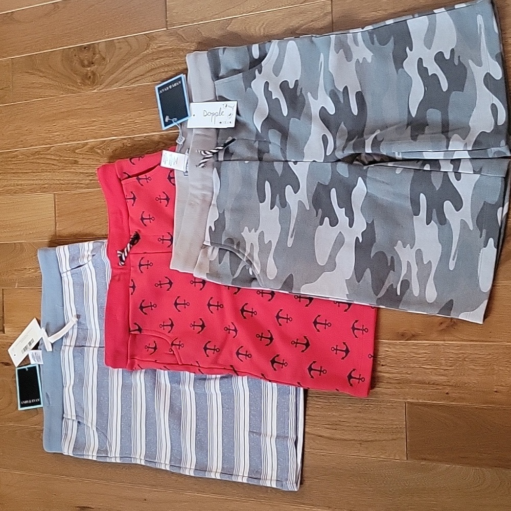 Boys Andy and Evan Bundle of 3 French Terry Pull On Shorts 13-14Y